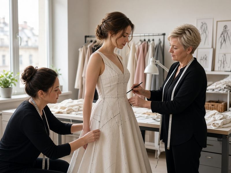 Bridal fittings at Rusticwharf Atelier